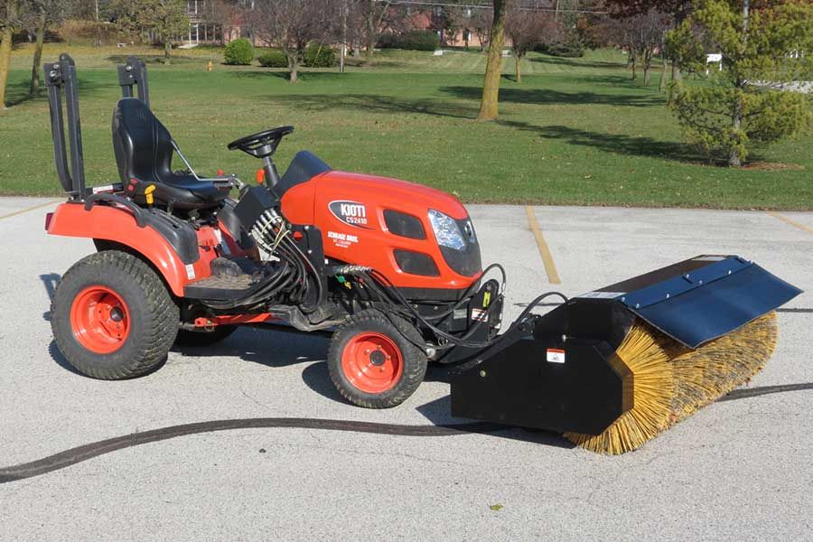 lawn tractor power broom