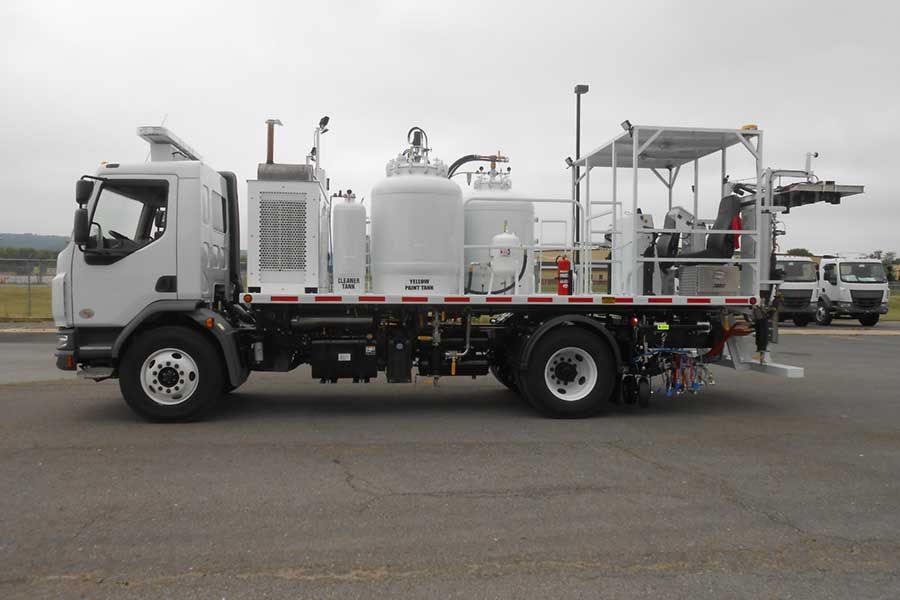 MB Paint Trucks available including Airless, Air Pressurized and Pumper
